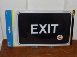 Vintage 6” x 9” Plastic Raised Letter Braille Exit Sign in Package, NOS - $276.80 MXN