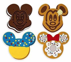 Disney Parks Mickey Minnie Mouse Snack Icon Silicone Coaster Set of 4 - $34.16