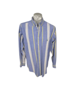 Ralph Lauren Mens Shirt Blue Label Size M Blue White Yellow Stripe LS Co... - £25.84 GBP