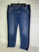 Silver Vintage Slim Relaxed Ankle Tuxedo Stripe Blue Denim Jeans Womens ... - £22.15 GBP