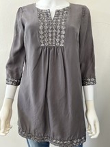 Boden Limited Edition Tunic Dress Grey Embellished Sequined Size 6 - $40.64
