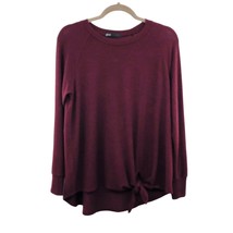 Gibson Sweater Womens S Used Burgundy Front Tie - £15.58 GBP