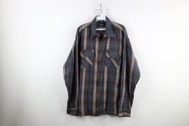 Vintage 90s Y2K Burnside Surfing Mens Large Faded Flannel Full Zip Shirt... - $59.35