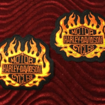 2PCS Vintage Harley Motorcycles Patches Iron On Badges Embroidered Canvas Hd - £20.08 GBP
