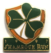 VTG Shamrock Run 1997 Irish Green Clover Shield Running Race Event Souve... - $12.99