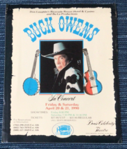 1990 Buck Owens Nevada Concert Advertising Handout Tabletop Display Sign 899A - £57.29 GBP