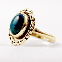925 Silver Tibet Turquoise Rose/ Gold Plated Women Ring Party Wear Gift GRS-1031 - £38.47 GBP+