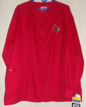 Nwt Womens Louisville Cardinals Red Snap Front Scrubs Jacket Size 2X - £18.93 GBP