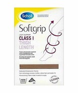 Scholl Softgrip Ultima Class 1 Thigh Length Closed Toe Stockings Natural XL - $472.53 MXN
