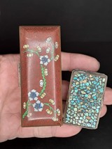 Vintage Chinese Asian  box trinket box pill box pair - £97.87 GBP