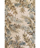 3 X 5 Ivory Tropical Leaves Wool Indoor Area Rug - $375.93 CAD