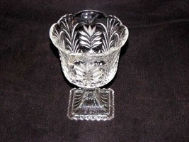 Vintage Candy Dish, Compote, Nut Bowl Clear Cut Crystal Dish, Bowl - £14.44 GBP