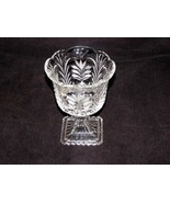 Vintage Candy Dish, Compote, Nut Bowl Clear Cut Crystal Dish, Bowl - £14.40 GBP