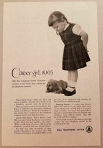 1951 Print Ad Bell Telephone System Career Girl 1965 Little Girl - $9.55