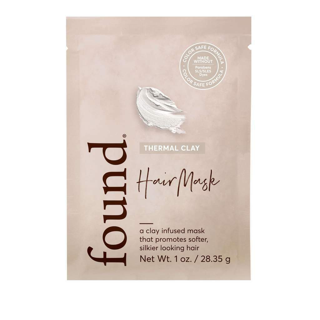 Found Thermal Clay Hair Mask, Single Use, 1 Oz., Promotes Softer &amp; Silki... - $5.29