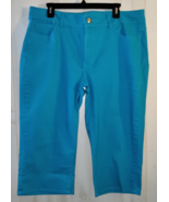 EXCELLENT WOMENS RIDERS by Lee FIVE POCKET PEACOCK BLUE CAPRI PANT  SIZE... - €23,06 EUR
