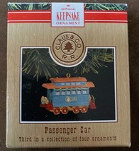 Vintage 1991 Hallmark Keepsake Ornament Train Passenger Car Claus &amp; Co RR  - $9.49