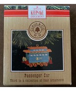 Vintage 1991 Hallmark Keepsake Ornament Train Passenger Car Claus &amp; Co RR  - $13.11 CAD