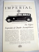 1929 Automobile Ad The New Chrysler Imperial - $7.99