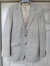 VTG Men&#39;s Wool Tweed Blazer Coat Jacket Suede Patches SZ 42R Adams Row/R... - $9.50
