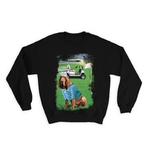 Bloodhound Golf : Gift Sweatshirt Dog Pet Sport Canine Pets Dogs - £23.50 GBP