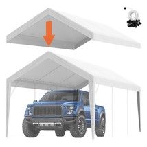 VEVOR Carport Replacement Canopy Cover 10 x 20 ft, Garage Top Tent Shelt... - $2,273.93 MXN