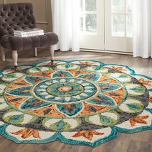 6&#39; Round Teal/Green Lr Home Dazzle Area Rug - £136.10 GBP