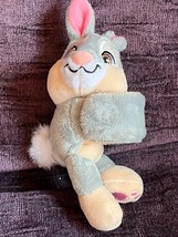 Small Disney Bullsitoy Gray Plush THUMPER Bunny Rabbit Stuffed Animal Wrist Wrap - £7.55 GBP