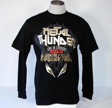 Southpole Black Metal Thunder Layered Thermal Tee Shirt Mens Medium M NWT - £31.14 GBP