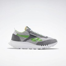 Reebok Women Classic Legacy Sneaker pure grey/white/Green FY8323 - $45.00