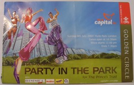 Hyde Park Vintage London 3 Ticket Stubs Party In The Park Bryan Adams De... - $40.75 CAD