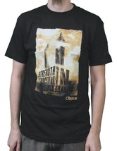 Orisue Uomo Nero Struttura Forza Building Torre Fulmine T-shirt M Nwt - £12.03 GBP