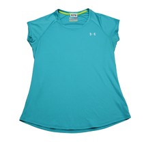 Under Armour Shirt Womens M Blue Catalyst Heat Gear Semi Fitted Athletic Tee - £14.63 GBP