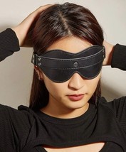 Adjustable Leather Blindfold with SilverStuds - £13.02 GBP