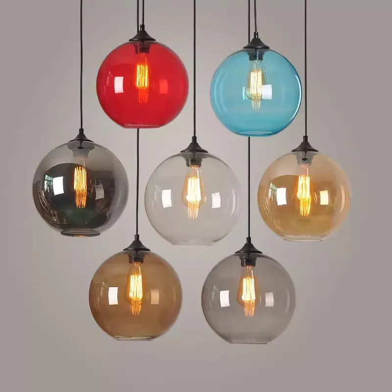 Nordic LED Glass Pendant Lights for Restaurant Bar Shop Modern Indoor Pe... - $30.00+