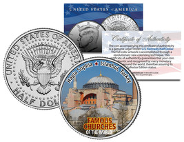 HAGIA SOPHIA * Famous Church * Colorized JFK Half Dollar US Coin Istanbul Turkey - £6.84 GBP