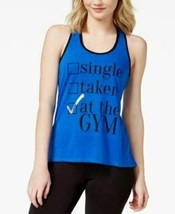 Material Girl Active Junior&#39;s At the Gym Graphic Tank Top, X-Large, Cosmic Cobal - £7.96 GBP