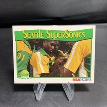 1991-92  NBA Hoops Seattle Supersonics Team Card #298  Shawn Kemp, Gary Payton - £1.36 GBP