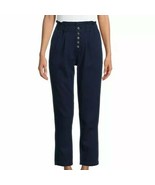 Time and Tru ~ Size 8 ~ High Rise ~ Relaxed Fit ~ Blue ~ Paperbag Pants - $35.80 CAD