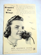 1939 Ad Bell Telephone System Pennies For Wings - £7.85 GBP