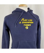 Notre Dame Hoodie Sweatshirt Adult Medium Play Like a Champion Today Foo... - £14.99 GBP