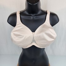 Playtex Secrets 4656 38DD Wire Free Light Pink Satin Bra Lace Lightly Lined - $9.89