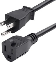 StarTech.com 10ft 3m Power Extension Cord NEMA 5 15P to NEMA 5 15R AC Power Cabl - $23.50