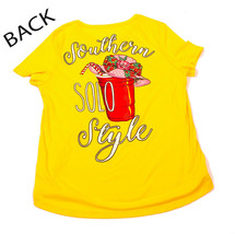 Kim Rogers Yellow Southern Solo Style Womans XL Tee Shirt - $277.24 MXN