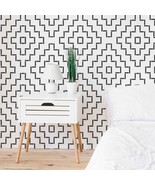 Shibori Stitch Wall Stencil - Large Geometric Stencil for Painting - Ins... - $46.95