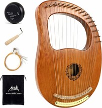 Lyre Harp, Aklot 16 Metal Strings Maple Saddle Mahogany Body Lyra Harp With - $1,453.17 MXN
