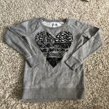 P.S from Aeropostale Long Sleeve Heart Prints Blouse Crew Neck girls siz... - $9.49