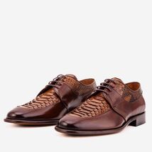 The Arven Tan Snake Leather Men Shoe image 2