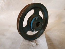 Used 8&quot; Cast Iron Pulley 1-1/8&quot; Bore Z Belt 3/8&quot; Double Groove Good Cond... - £47.29 GBP