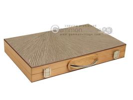 Open Box! 15&quot; Orion Craft Wood Backgammon Set - Olive Starburst - £47.96 GBP